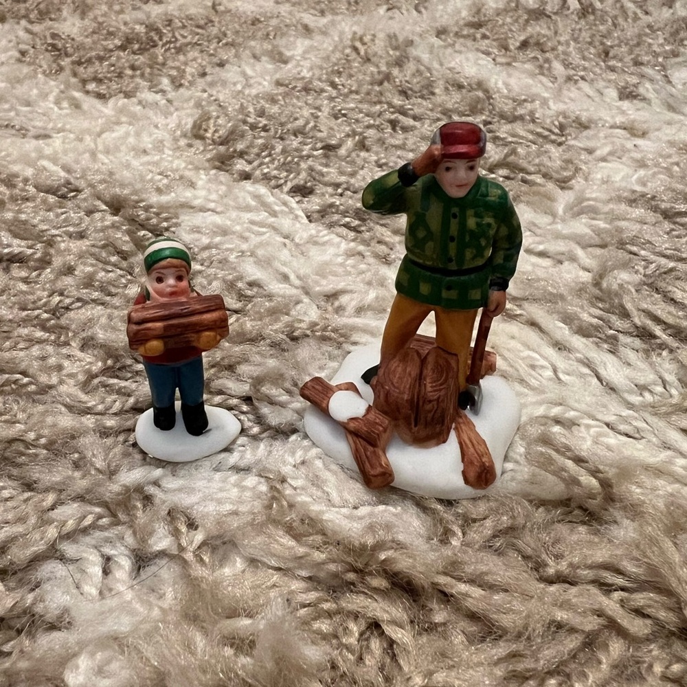 Department 56 Snow Village “Wood Cutter and Son”